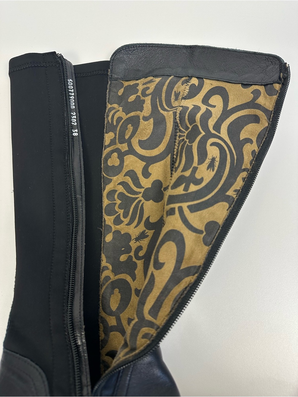 Fly London Yeve Knee High Leather Wedge Boots - Picture 10 of 11